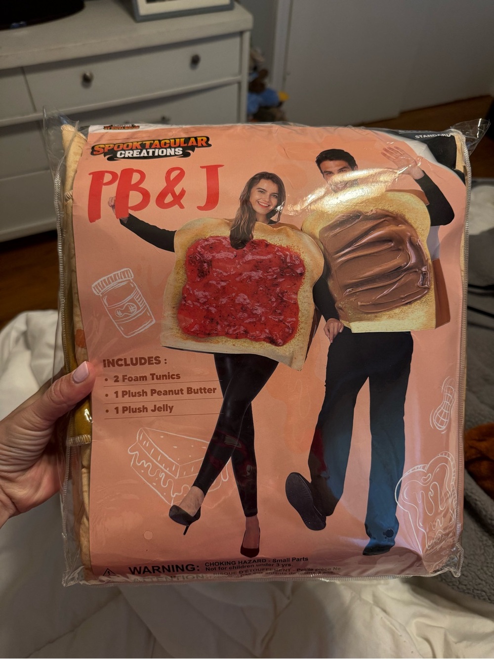 Spooktacular Creations PB&J Costume Set - Cream, Brown, Red